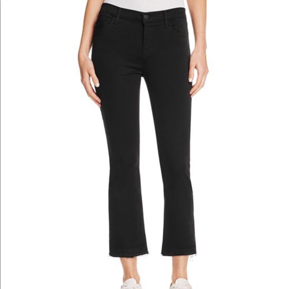 J Brand Selena Cropped Jeans in Black Bastille